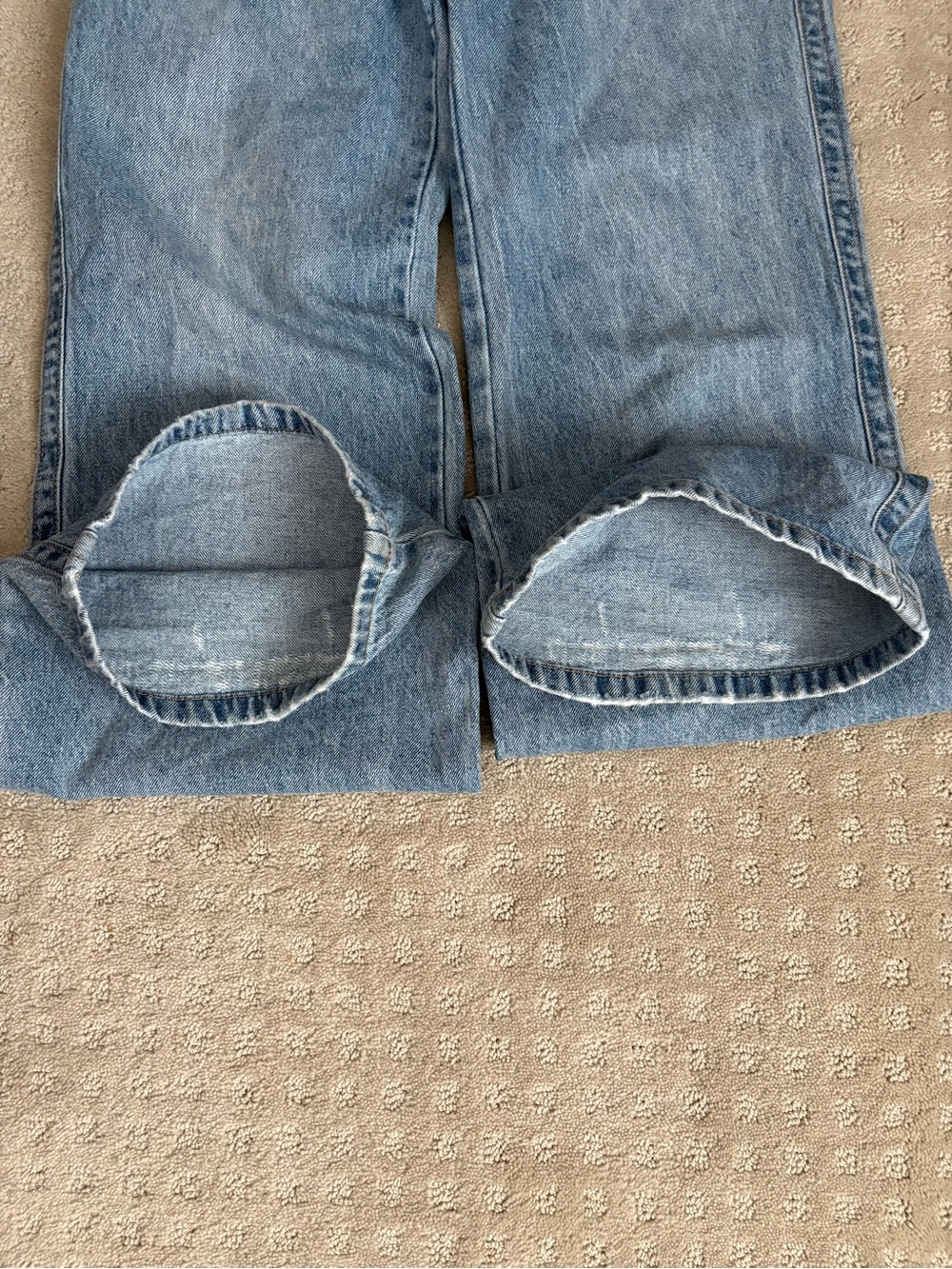 Free People We the Free 100% Cotton Jeans Wide Straight Leg Size 27 Medium Wash - Picture 8 of 11